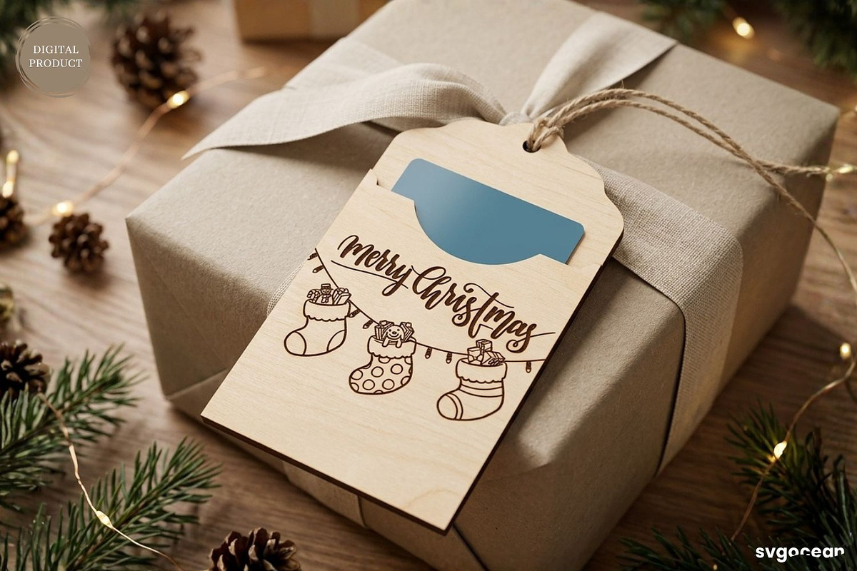 Christmas Card Holders SVG Bundle, a Decorative Illustration by svgocean (Photo 8 of 25)