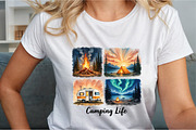 Brushstroke Camping Sublimation PNG, an Illustration by Sublimation Artist (Thumbnail 4 of 9)