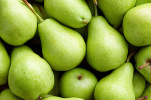Fresh green pears background., a Food & Drink Photo by MistyDay