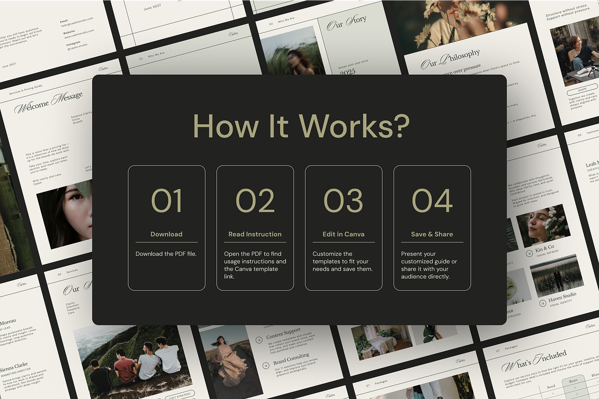 CAELM Services & Pricing Guide CANVA, a Presentation Template by Mirely Creative Co (Photo 7 of 8)