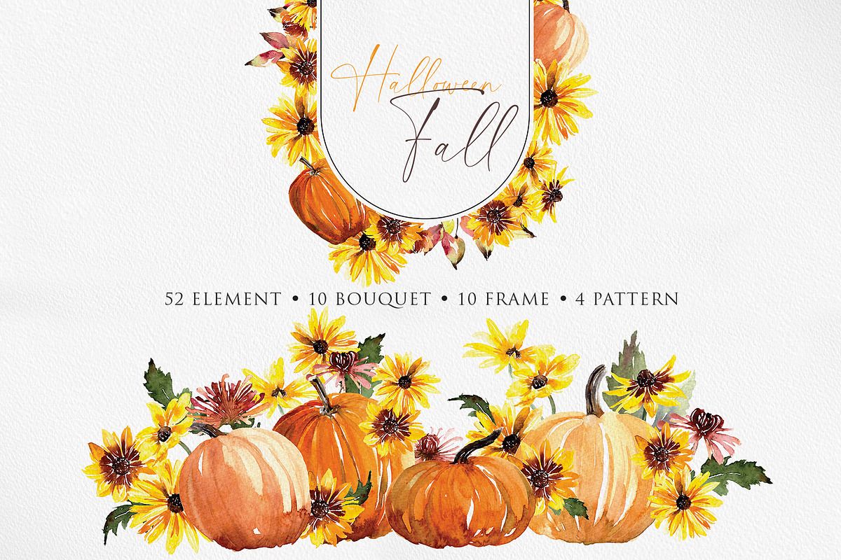 Watercolor flower - Halloween Fall, an Illustration by Beigetime (Photo 1 of 12)