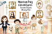 Museum Day Adventures Clipart, an Illustration by PassionPNGcreation (Thumbnail 1 of 12)