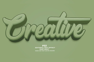 Creative PSD 3D Editable Text Effect, a Layer Style Add-On by TrueVector