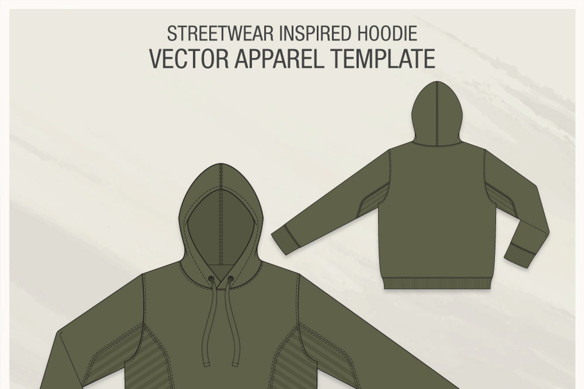 Streetwear Inspired Vector Hoodie, a Sport Illustration by VECFASHION (Photo 3 of 3)