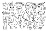 Goose Baby Clipart PNG SVG, an Object Illustration by ArtGiftsStudio (Thumbnail 3 of 5)