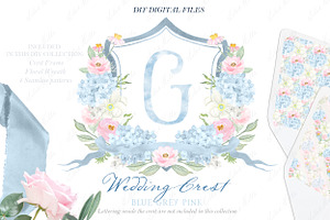 Wedding Family Crest DIY Blue Grey