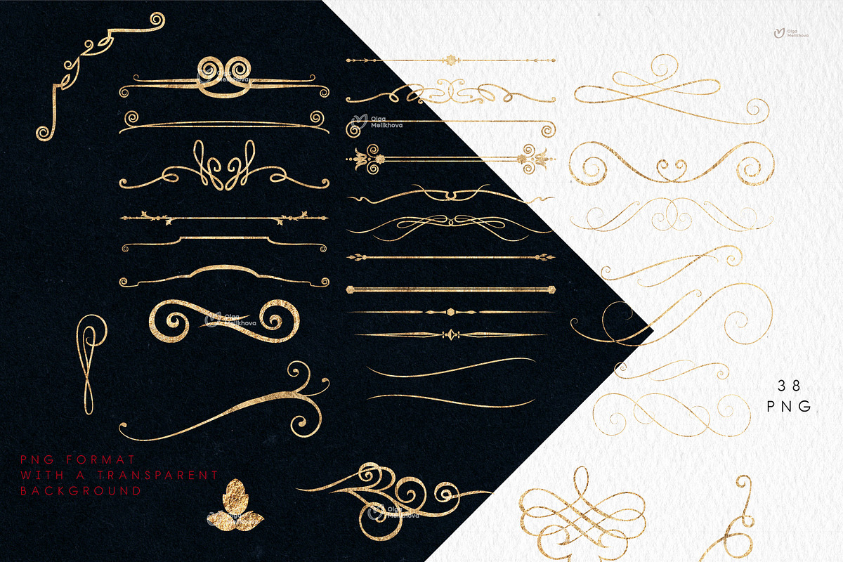 Golden frames & elements, an Illustration by ollalya (Photo 2 of 3)