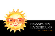 Cute Sun Clipart, Kawaii Sun Clipart, a Seasonal Illustration by BrushstrokeArtGB (Thumbnail 7 of 9)
