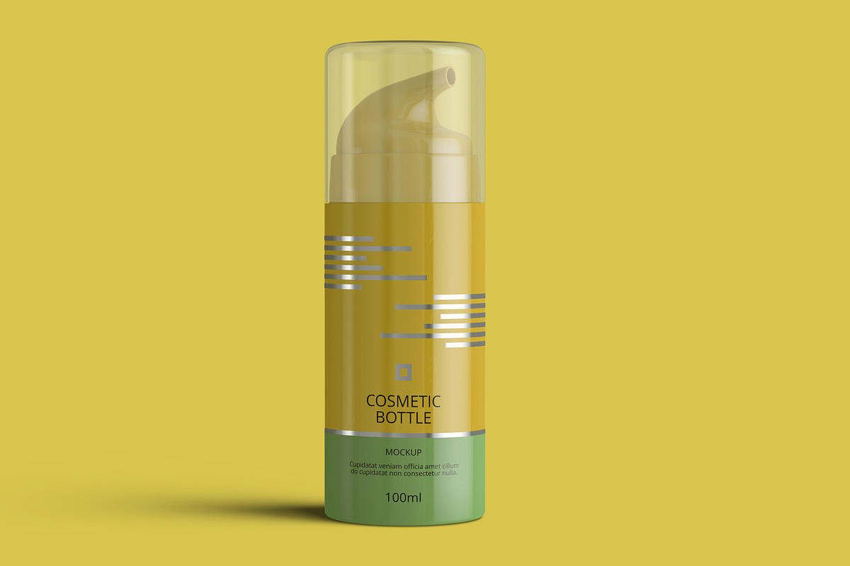 Airless Pump Cosmetic Bottle Mockup, a Cups & Container Mockup by Digitalphaser (Photo 3 of 5)