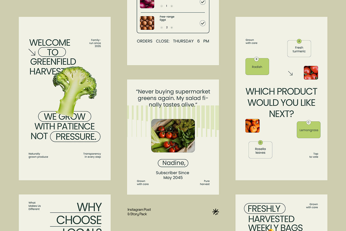 Groceries Instagram Template Pack, a Social Media Template by fakhroo (Photo 2 of 5)