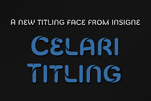Celari Titling, a Sans Serif Font by insigne