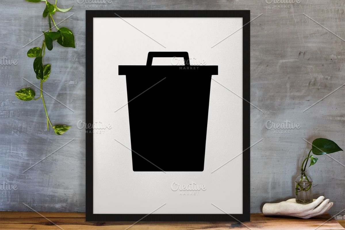 Garbage Silhouette SVG, an Object Illustration by newminddesign (Photo 3 of 3)