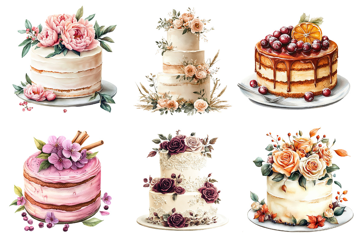Fall Wedding Cake Clipart, an Illustration by CreationArt (Photo 3 of 5)