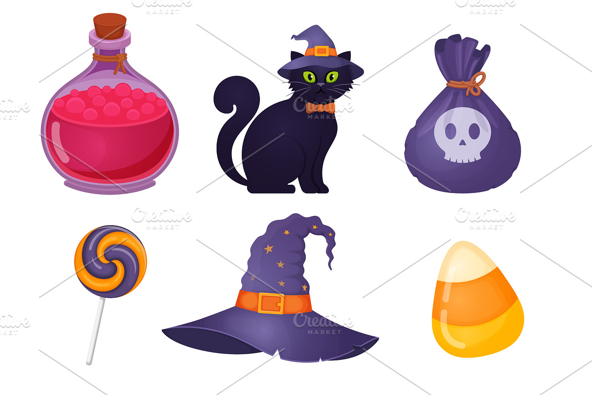 Cute Halloween sticker collection, a Seasonal Illustration by Yayasya (Photo 4 of 4)