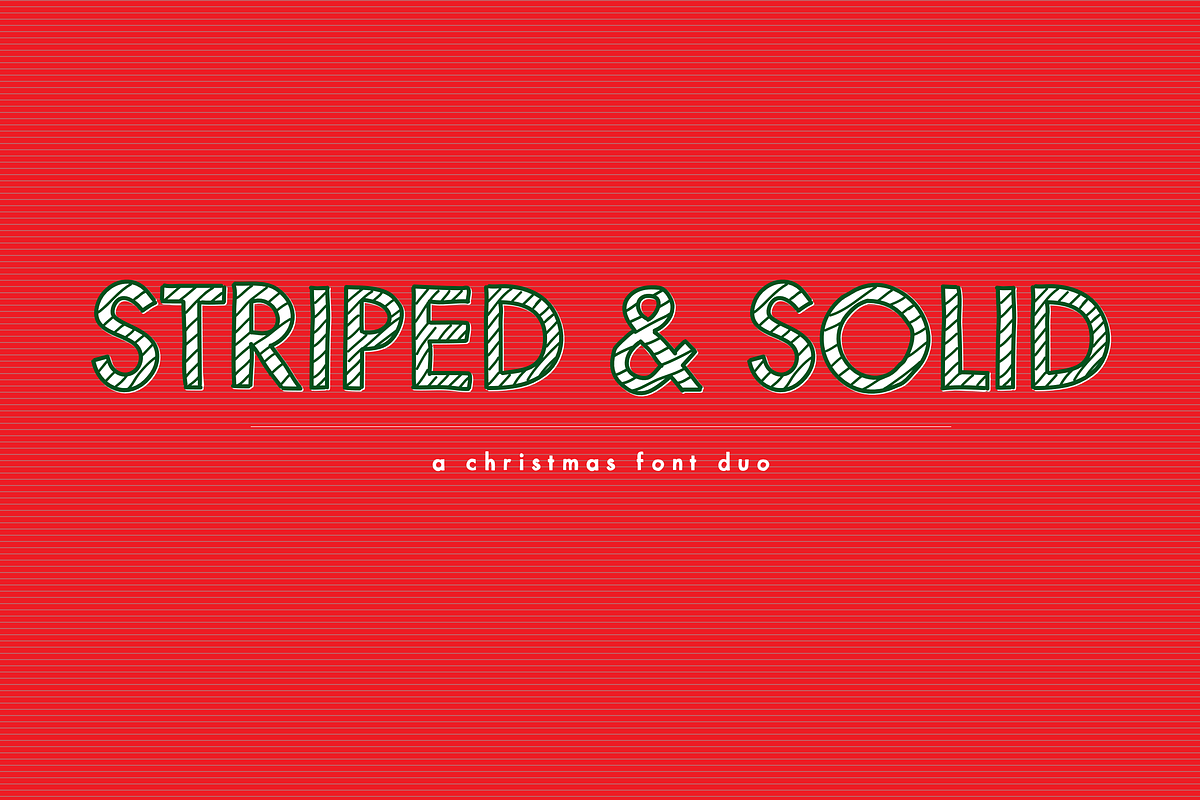 Striped & Solid—A Christmas Font Duo
