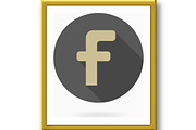 Fine Vector Flat Icon With Letter F, a Texture Graphic by FineArtStudio (Thumbnail 3 of 3)