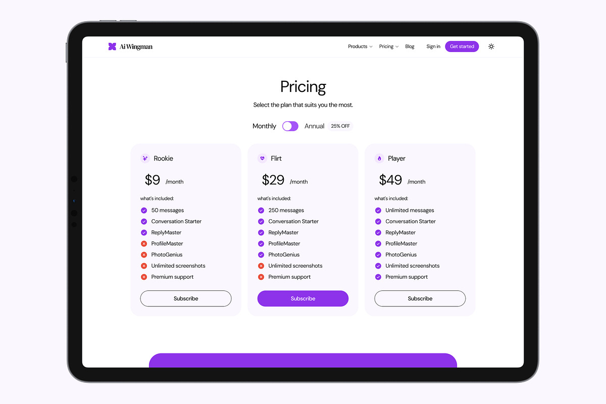 AiWingman - AI Assistant website, a Websites & App Template by firdavsabdu (Photo 4 of 8)