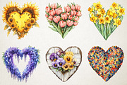 Hello Spring Floral Heart Clipart, an Illustration by RobertsArt (Thumbnail 4 of 5)