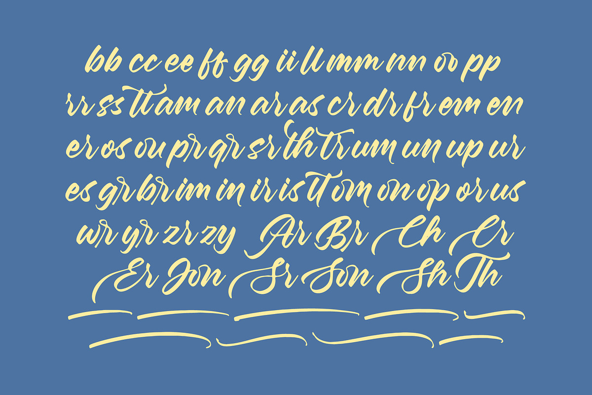 Aretlar Eraghes Bold Calligraphy, a Script Font by Letterena Studios Script (Photo 8 of 20)