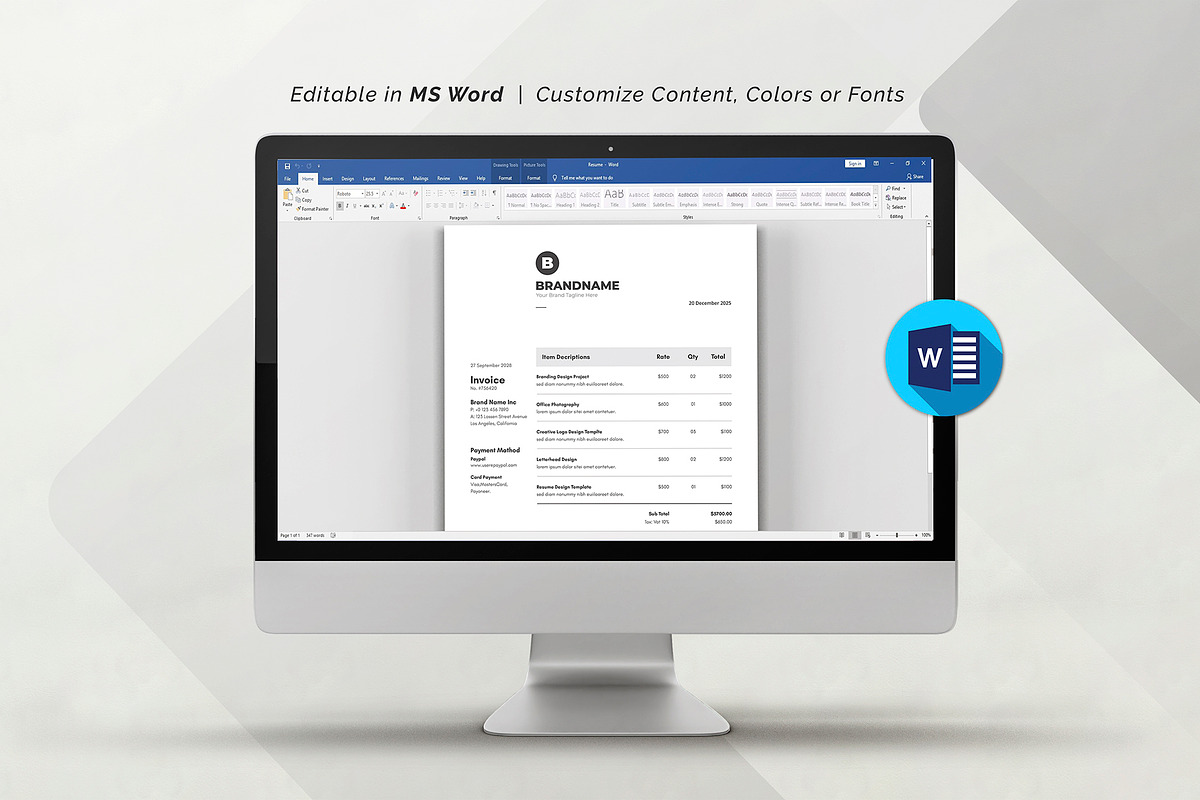 Invoice, a Stationery Template by DesignDevisers (Photo 9 of 9)