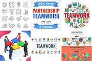Partnership and Business Teamwork, a Person Illustration by TAlex (Thumbnail 1 of 6)