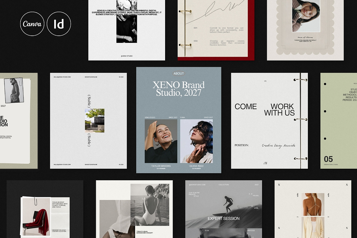 XENO | Instagram Post Bundle, a Social Media Template by The Aesthetic Studio (Photo 1 of 10)