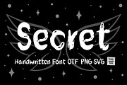 Secret OTF PNG SVG, a Handwritten Font by DREAMs Soul G. (Thumbnail 1 of 5)