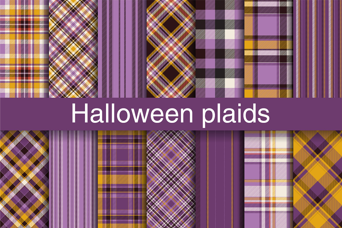 #17 Halloween Pattern Set of Plaids, a Pattern Graphic by Plaid4You (Photo 1 of 8)