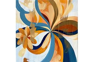 Floral Spirals A Modern Abstract, an Illustration by Lermont51