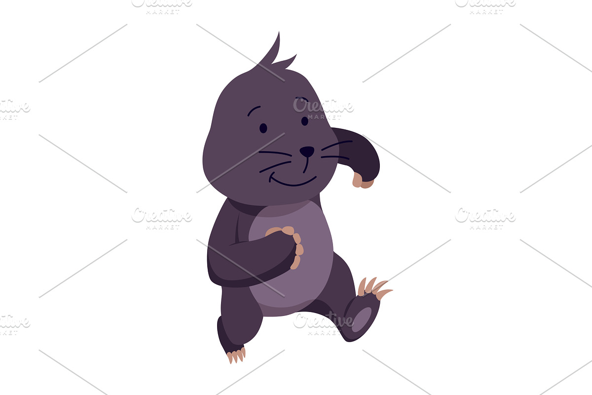 Vector cartoon mole. Cute, an Animal Illustration by the8monkey