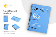 Spiral Notepad Mockup Set, a Books & Magazine Mockup by Country4k (Thumbnail 1 of 4)
