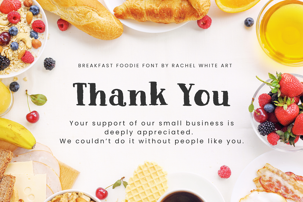 Breakfast Foodie painted serif font, a Serif Font by Rachel White Art (Photo 9 of 9)