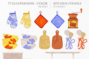 Kitchen Utensils Illustrations, an Object Illustration by GVGraphics (Thumbnail 4 of 8)