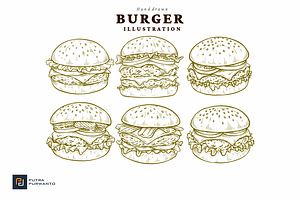 Hand Drawn Burger Illustration