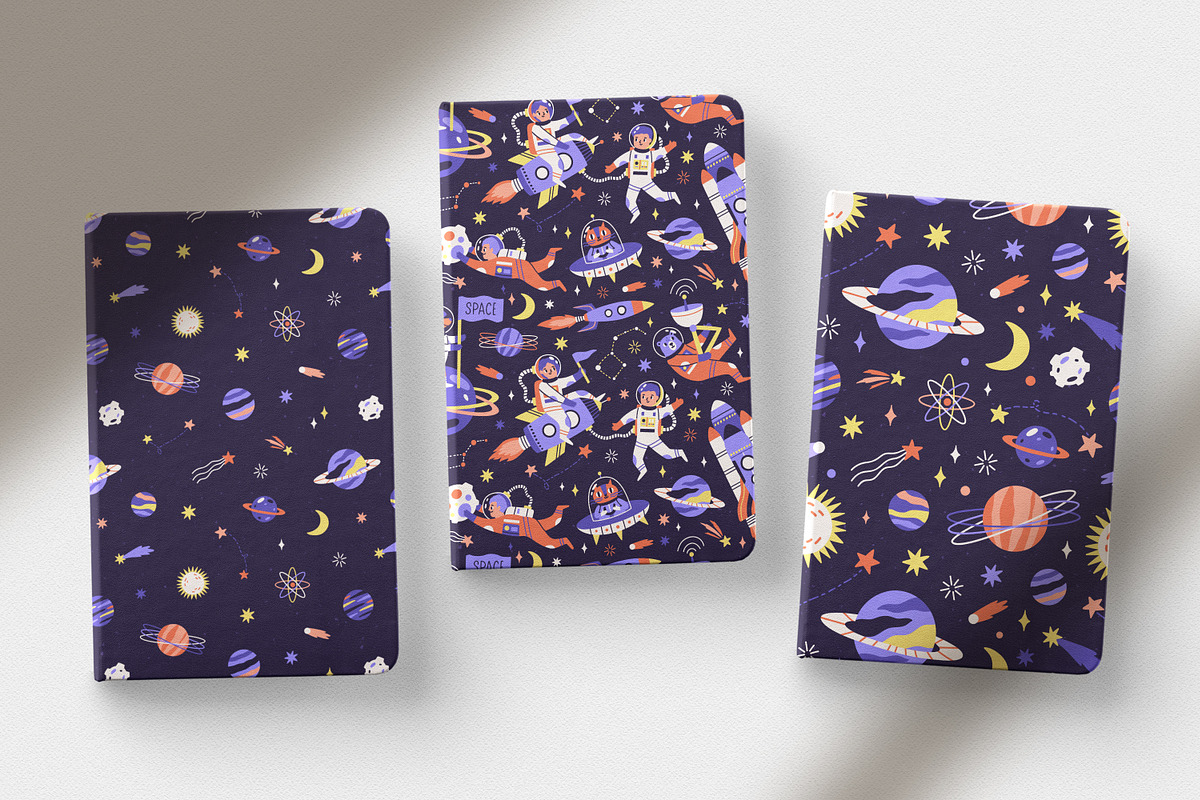 Cosmic childish seamless patterns, a Pattern Graphic by Good Studio (Photo 7 of 8)