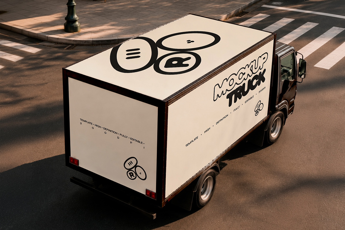 Delivery Truck Branding Mockup, an Advertising Mockup by The Rose Project (Photo 1 of 3)