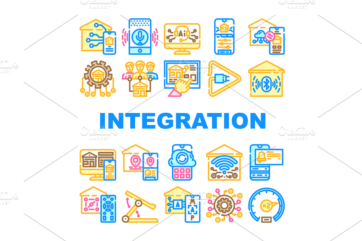 Smart home system integration, a Technology Illustration by pikepicture