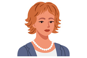 Woman with feathered short hairstyle, a Person Illustration by Yayasya