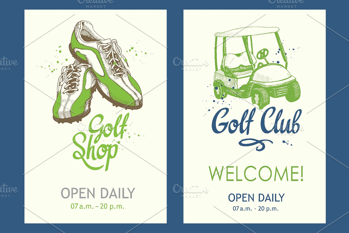 Golf Sketch Illustrations, a Background Graphic by Mona Monash (Photo 7 of 9)