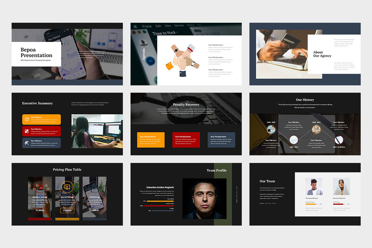 Bepoa : SEO Optimization Powerpoint, a Presentation Template by Punkl Camp (Photo 6 of 9)