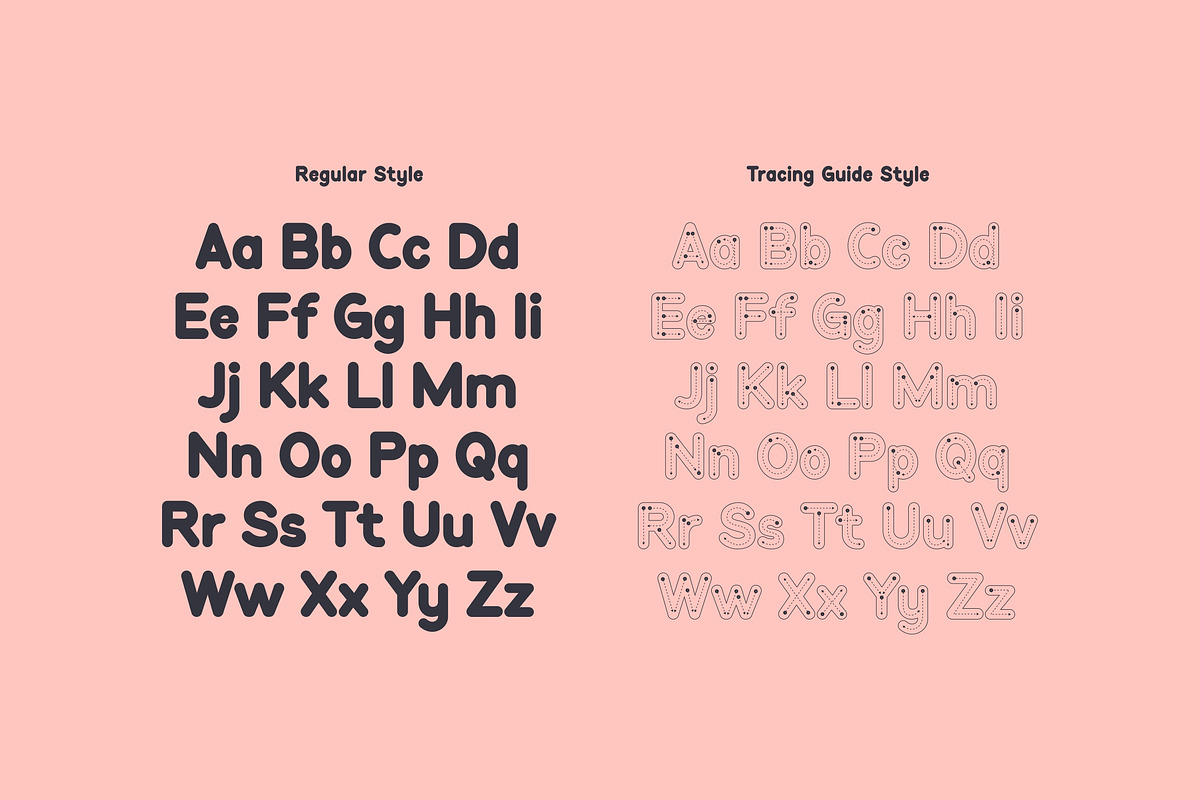 Kidos - Kids Bold & Tracing Letters, a Handwritten Font by Imoodev (Photo 6 of 7)