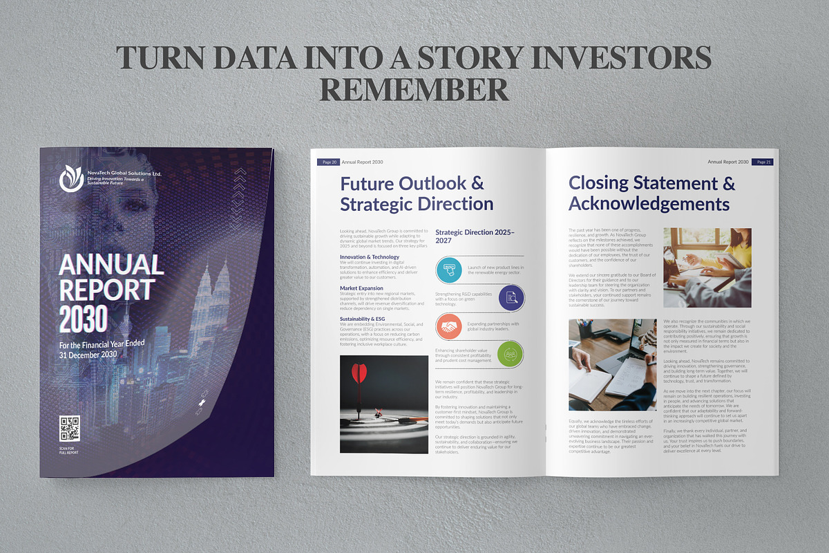 Corporate Annual Report Canva Template preview 6