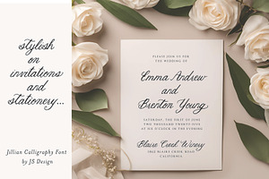 Jillian Wedding Calligraphy Font