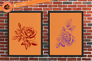 20 Halloween Rose Stamp Brushes, a Brush Add-On by vectstudio (Thumbnail 4 of 10)