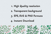 Green Leaves Watercolor Clipart, an Illustration by Helospace (Thumbnail 9 of 10)