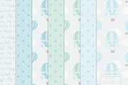 Blue & Mint Hot Air Balloons, an Illustration by Amanda Ilkov (Thumbnail 5 of 5)