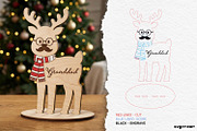 Christmas Reindeer Family SVG Bundle, a Decorative Illustration by svgocean (Thumbnail 13 of 13)