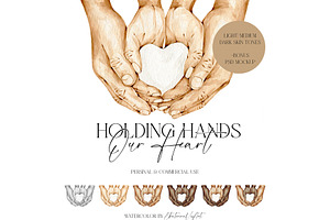 Holding Hands Heart Lovers Couple, a Person Illustration by EkaterinaViArt