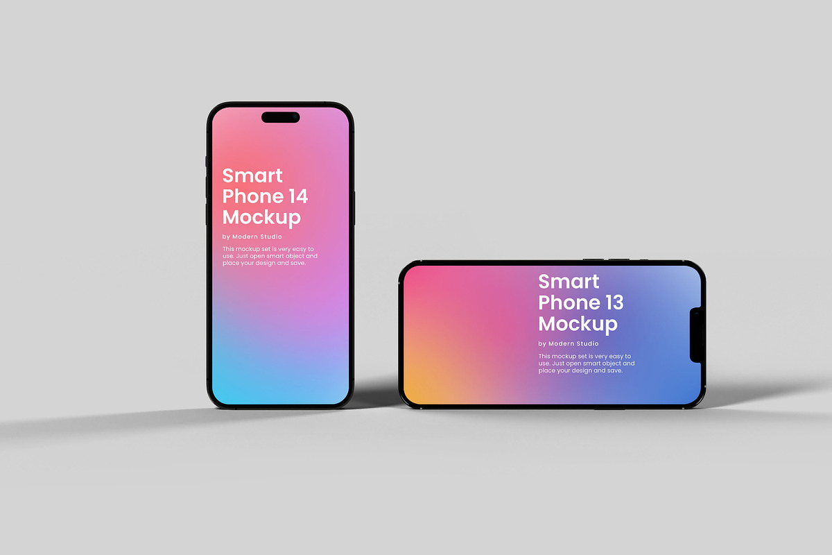 iPhone 13 Pro and 14 Pro Mockup, an iPhone Mockup by Modern Studio (Photo 13 of 14)