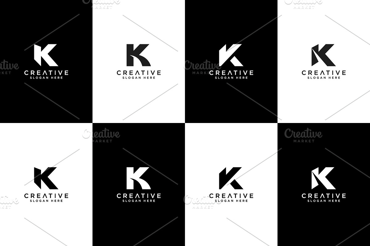 set of initials letter K, a Branding & Logo Template by quadrazo